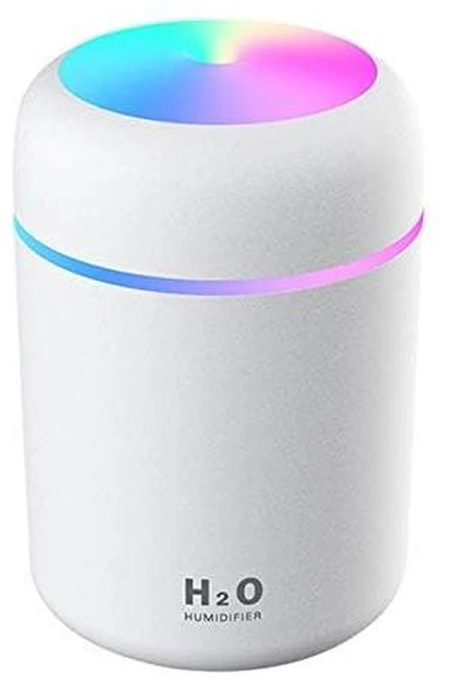 Main image of 2 in 1 USB Electric Aromatherapy Oil Diffuser Ultrasonic Air Humidifier Mist Maker with Colorful Light for Home Office and Car (White)