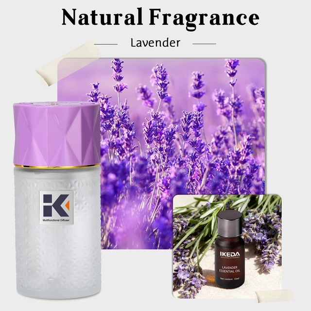 Alt view image 2 of 7 - Lavender Cool Mist Humidifier, 8.45 fl oz Aroma Diffuser | Adjustable Mode, USB Rechargeable, Negative Ion Generator, Auto-Off, 3-IN-1 Oil Diffusers for Bedroom Car Office Automotive