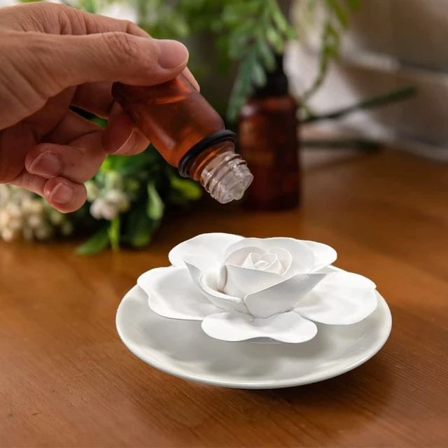 Alt view image 5 of 7 - Passive Oil Diffuser for Essential Oil-Non-Electric Porcelain Aromatherapy Diffusers for Small Mini Room, Desk Decorative, Bathroom