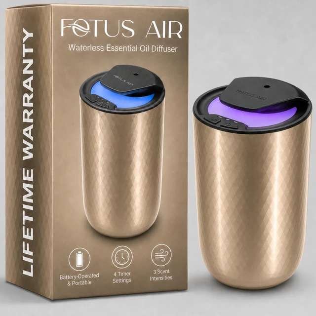 Main image of Waterless Essential Oil Diffuser, Cordless Rechargeable, 600 Sq Ft | Battery Operated, Adjustable Intensity & Timer, Aromatherapy for Home, Car