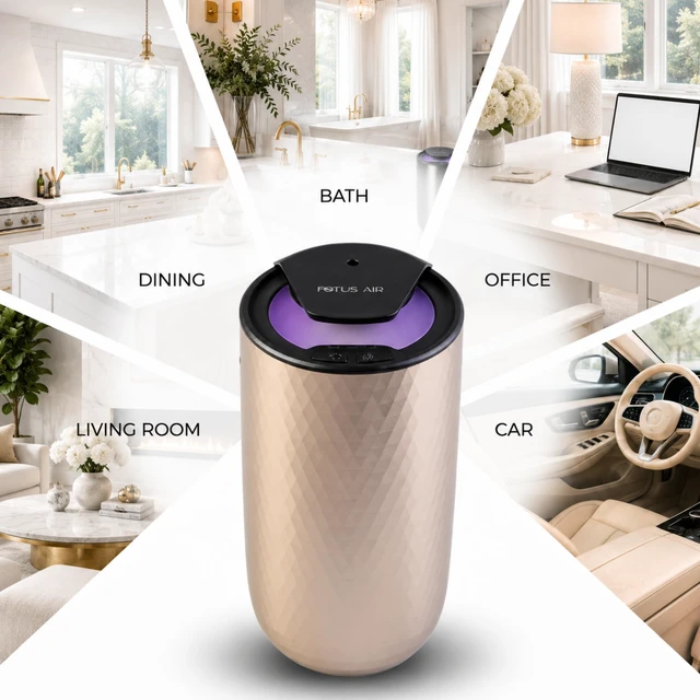 Alt view image 7 of 7 - Waterless Essential Oil Diffuser, Cordless Rechargeable, 600 Sq Ft | Battery Operated, Adjustable Intensity & Timer, Aromatherapy for Home, Car