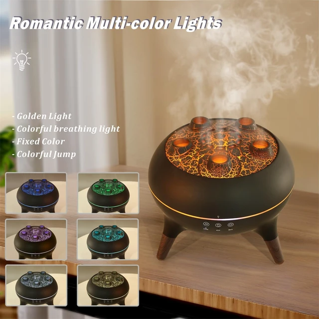 Alt view image 5 of 7 - Essential Oil Diffuser 250ML Dancing Jellyfish Aromatherapy Diffuser Humidifier with 7 Colors LED Lights,Remote Control,Plug in for Bedroom,Office (Black)