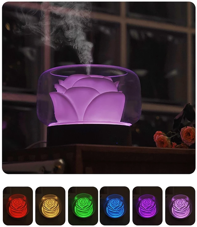 Alt view image 5 of 7 - Diffusers for Essential Oils Large Room: 500ml Aromatherapy Diffuser for Home Bedroom - Big Capacity Running 24 Hours Waterless Auto Off with 7 Colors Lights - White