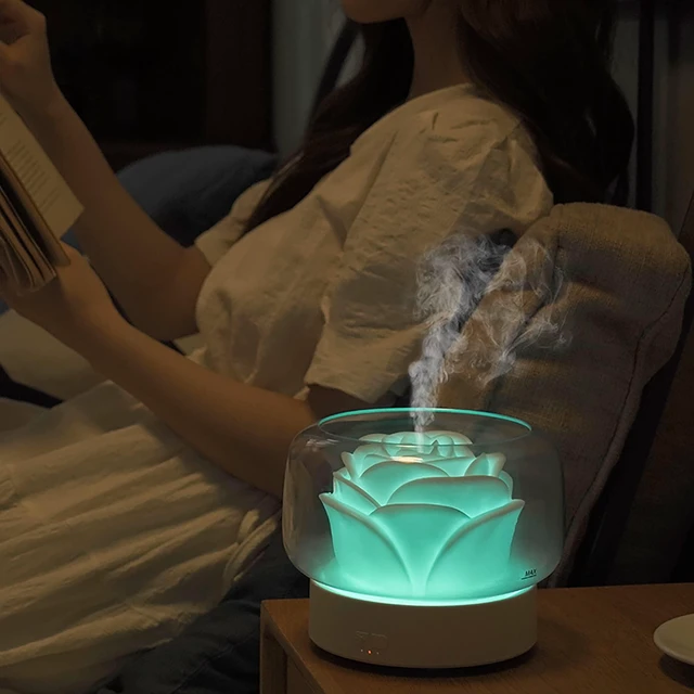 Alt view image 7 of 7 - Diffusers for Essential Oils Large Room: 500ml Aromatherapy Diffuser for Home Bedroom - Big Capacity Running 24 Hours Waterless Auto Off with 7 Colors Lights - White
