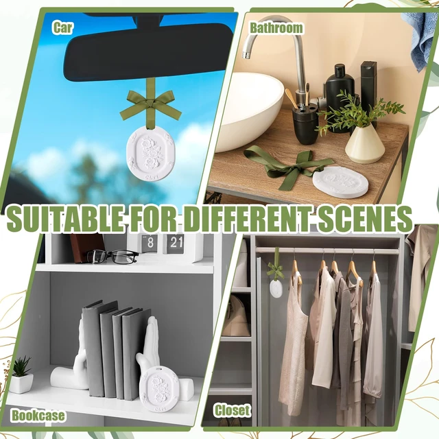 Alt view image 5 of 7 - 6 Pcs Passive Diffusers for Essential Oils 6 Aroma Flower Car Passive Essential Oil Diffuser for Room Cars Bathroom Home Office Travel Non Electric Sleep Relieves Stress(Classic,2.7 x 3.3'')