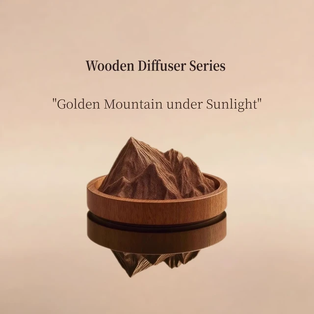 Alt view image 2 of 7 - Passive Essential Oil Diffuser Wood No-Electric | Small Portable Aromatherapy Diffuser, Mini Natural Boho Accent for Car, Desk, Rooms, Home, Office