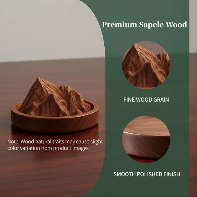 Alt view image 4 of 7 - Passive Essential Oil Diffuser Wood No-Electric | Small Portable Aromatherapy Diffuser, Mini Natural Boho Accent for Car, Desk, Rooms, Home, Office