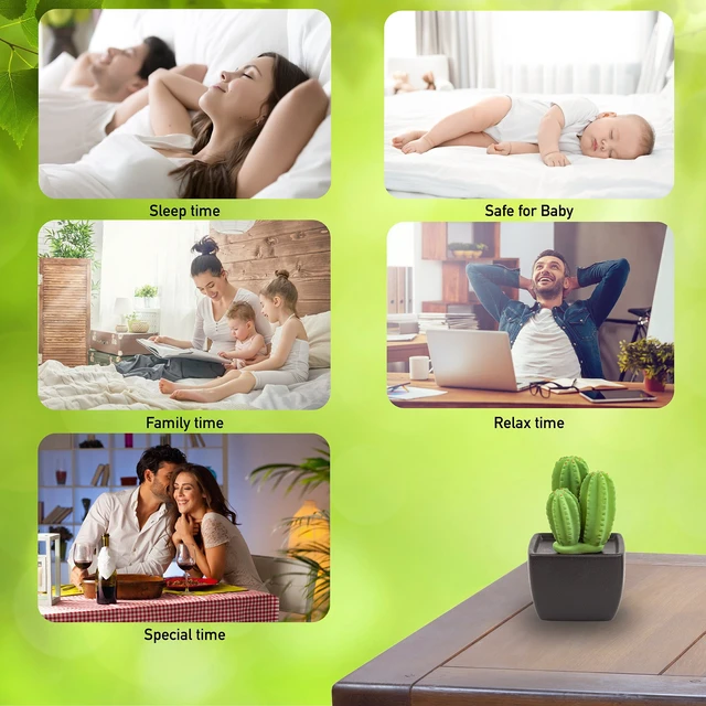 Alt view image 6 of 7 - Tri Cactus, Non-Electric Ceramic Diffusers for Essential Oils and Aromatherapy Fragrance, White Ceramic Diffusers in Car or Desk Office Decor and Small Bathroom at Home, Black Vase