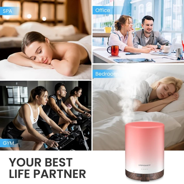 Alt view image 7 of 7 - 300mL Essential Oil Diffuser Ultrasonic Aromatherapy Diffuser | Enjoy Ultrasonic Mist, Auto-off Protection, 7-Color Night Light & Timer Options for Comfortable Daily Aromatherapy