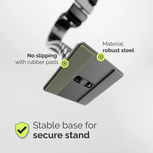 Alt view image 5 of 7 - Under Desk Cable Organizer, 49in - Black, with Magnet | Sturdy, flexible cable spine with a steel base and non-slip pads keeps cords tidy on height-adjustable or fixed desks.