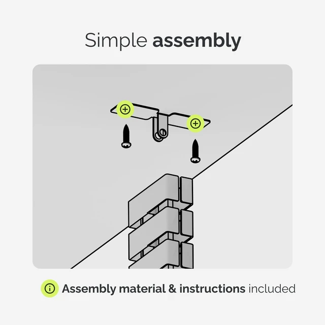 Alt view image 7 of 7 - Under Desk Cable Organizer, 49in - Black, with Magnet | Sturdy, flexible cable spine with a steel base and non-slip pads keeps cords tidy on height-adjustable or fixed desks.