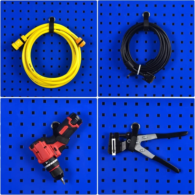 Alt view image 2 of 7 - Heavy Duty Magnetic Hooks, Tool Holder Storage Organizer for Garage RV | With 40LBS strong neodymium magnet, this adjustable strap securely hangs extension cords, ropes, and cordless tools.