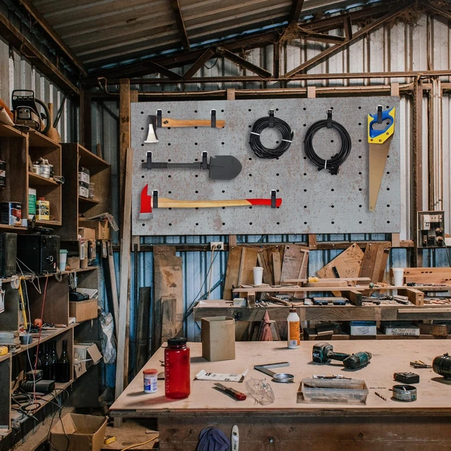 Alt view image 3 of 7 - Heavy Duty Magnetic Hooks, Tool Holder Storage Organizer for Garage RV | With 40LBS strong neodymium magnet, this adjustable strap securely hangs extension cords, ropes, and cordless tools.