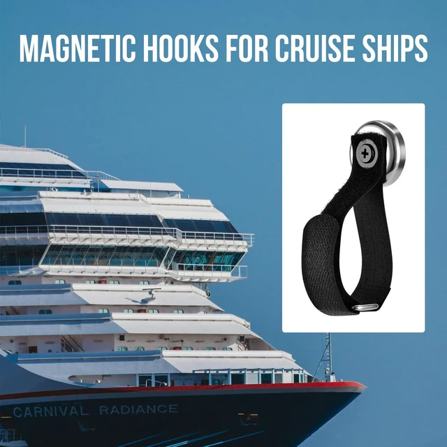 Alt view image 7 of 7 - Heavy Duty Magnetic Hooks, Tool Holder Storage Organizer for Garage RV | With 40LBS strong neodymium magnet, this adjustable strap securely hangs extension cords, ropes, and cordless tools.