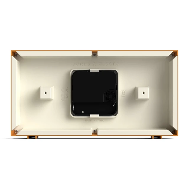 Alt view image 7 of 7 - Odeon Desk Clock | Modern Rectangular Design | Mustard Yellow | Stylish retro look for shelf, table, mantel or bedside