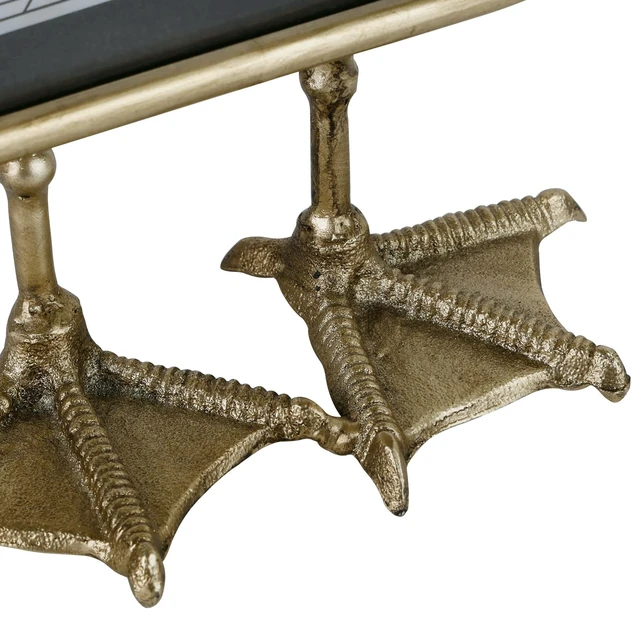 Alt view image 5 of 7 - Vintage Table Top Clock, Cute Duck Paw Silent Shelf Desk Clock Battery Operated, Home Decor for Living Room, Mantel, Bedroom, Bedside - Gold