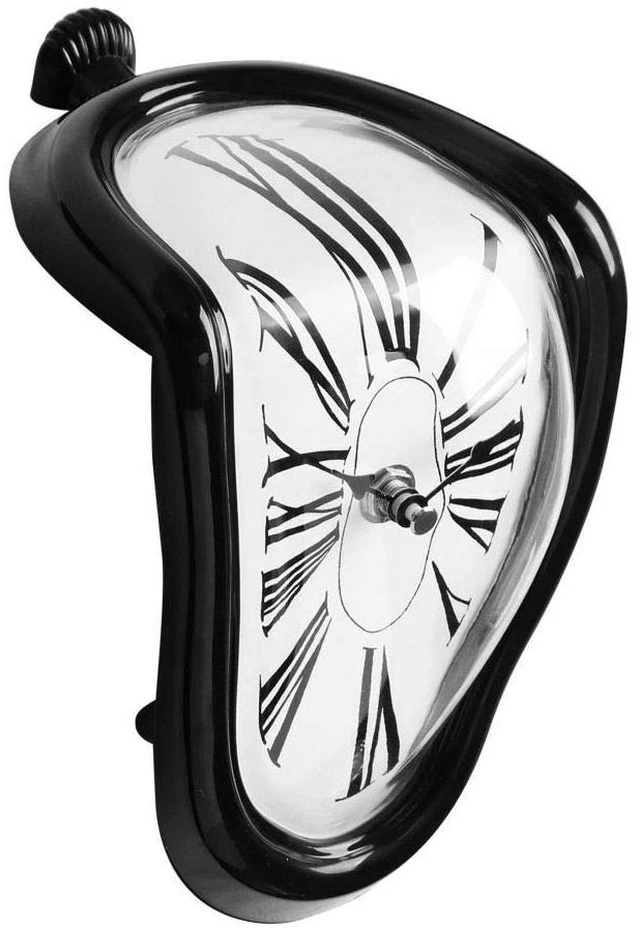 Main image of Dali Watch - Melting Clock Surrealistic Table Shelf Desk Fashion Melted Salvador Dali Distorted Home Decoration (Black)