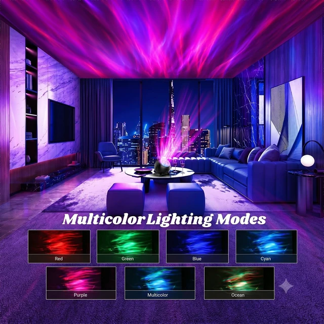 Alt view image 2 of 7 - Northern Lights Projector, Aurora Light Projector for Kids Bedroom | Galaxy Light Projector with Timer and Remote, Room Decor, Teen Girls Trendy Stuff Gifts for Boys Adults Christmas Birthday