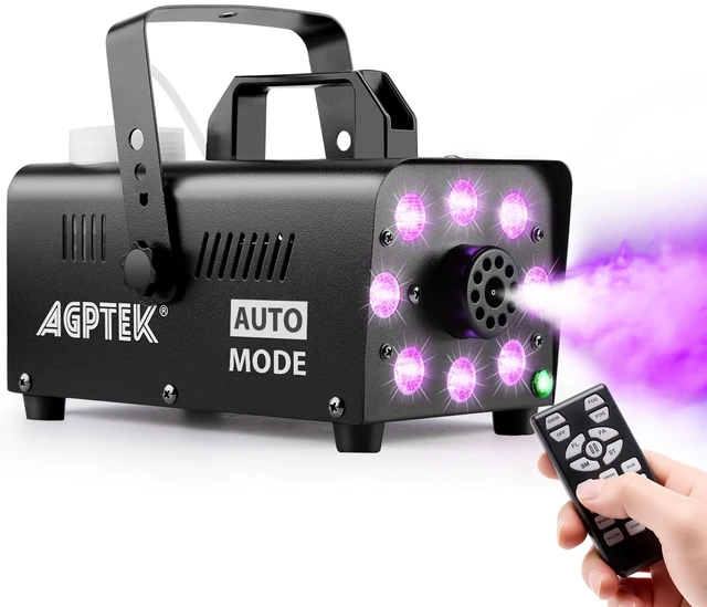 Main image of Fog Machine, 12 Colors, 600W Smoke Machine, Low Fluid Auto Shutoff | 4000CFM, Auto Mode&Wireless Remote, RGB Effect, Dry Run Protect, Wedding, Halloween, Party, DJ Stage, Indoor&Outdoor Use