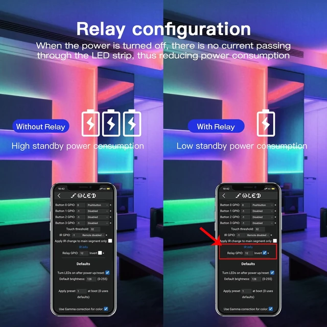 Alt view image 6 of 7 - ESP32 WLED LED Strip Light Controller 4 Channel Output 15A Fuse Link Level Shifter UART Download DIY Dynamic Lighting Mode APP Voice Control for Digital WS2811 WS2812 WS2815 SK6812 RGB IC String