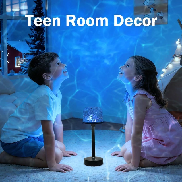 Alt view image 6 of 7 - Cordless Shower Lamp,Bedside Lamp,Touch Ocean Wave Projector Light,3 Way Color Temperature,16 Color Changing Light,Dimmable,Rechargeable Aurora Night Lights for Bedroom Bathroom, Waterproof
