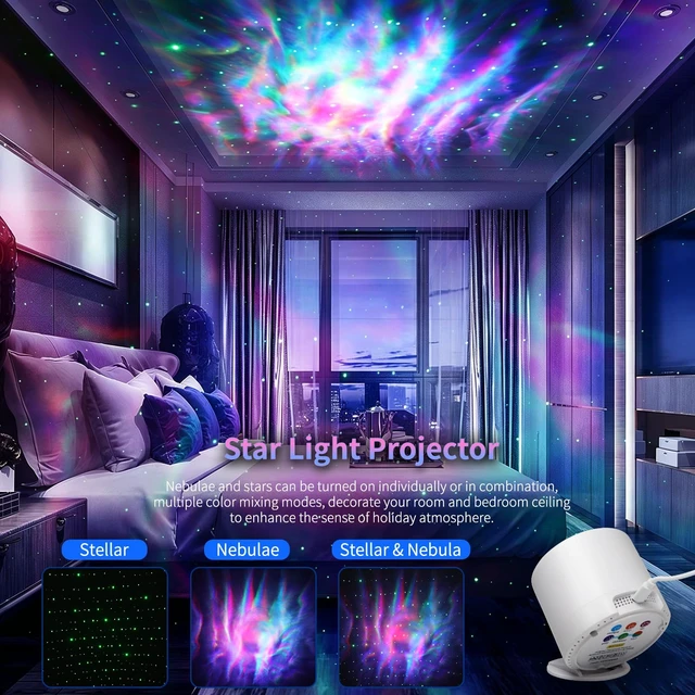 Alt view image 2 of 7 - Star Projector, Galaxy Projector, Remote Control & Timer Galaxy Light | LED Nebula Night Light Projector for Adults Bedroom Decoration, Party, Birthday, Christmas,Valentine's Day,Room Decor