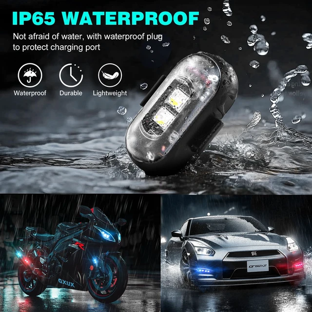 Alt view image 4 of 7 - 12PCS Wireless Strobe Lights, Rechargeable RGB LED Lights w/Remote Control | Create Dynamic Lighting Effects for Personalized Style, Easy Setup for Cars, Motorcycles, Trucks, Camping & Outdoor Events