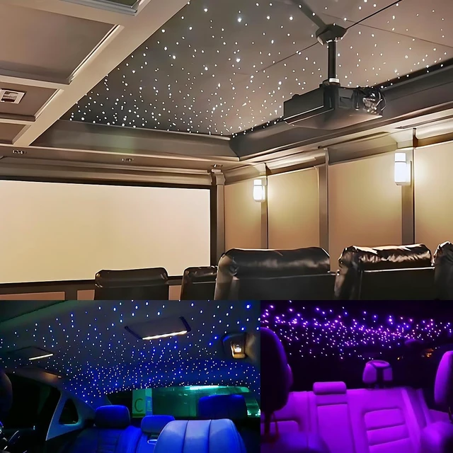 Alt view image 6 of 7 - Small Size 16W Twinkle Starlight Headliner Kit - 150pcs*6.5ft/2m | 150pcs Optical Fibers+Music Activated+Remote and APP Control Fiber Optic Star Ceiling Lights for Sedan/Van/Truck Car/Home