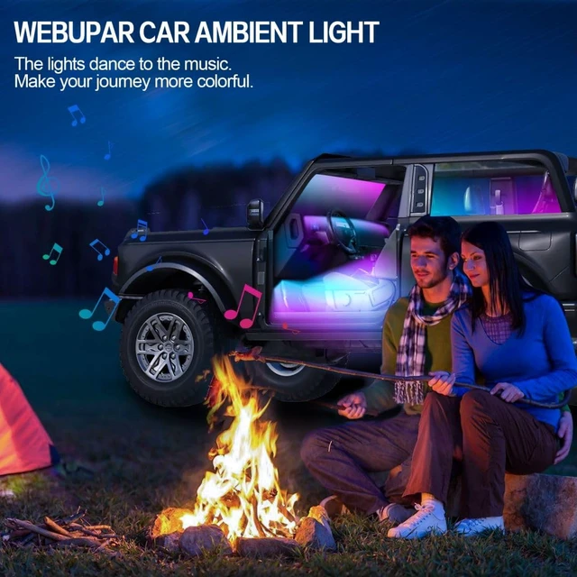 Alt view image 6 of 6 - Dreamcolor Acrylic Interior Car Lights, Car Accessories 6 in 1 Car LED Strip Lights with APP Control and 213 Modes, 175 inches 593 LEDs Fiber Optic Lights, RGB Neon Light Kits