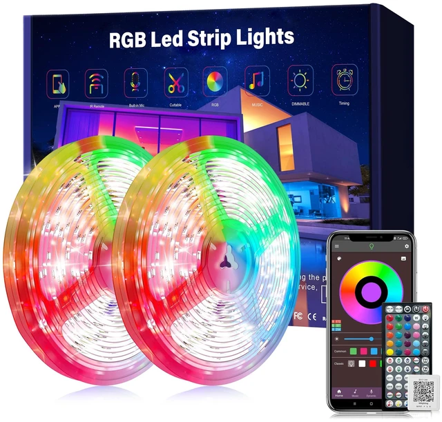 Main image of 130 ft LED Lights for Bedroom (2 Rolls of 65ft) | Music Sync RGB LED Strip Lights with APP & Remote Control LED Lights for Room Home Party Christmas Wall Decor
