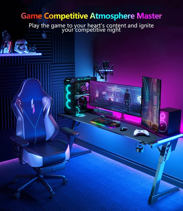 Alt view image 3 of 7 - TV Led Backlight,13.1ft ICRGB LED Lights for TV USB Light Strip for 40-65 inch Monitor Behind Lighting, Rainbow Color TV Lights Music Sync Bluetooth APP Control with Remote