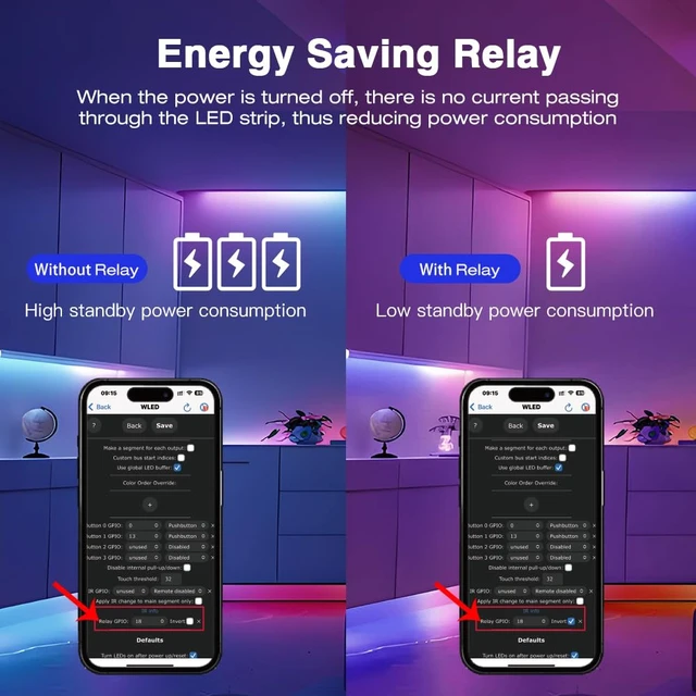 Alt view image 7 of 7 - GLEDOPTO Elite ESP32 WLED LED Controller Dynamic I2S PDM Mic Sound Reactive 20A Fuse Level Shifter Dynamic Light UART Energy Save Relay for WS2811 WS2812 SK6812 WS2813 WS2815 Addressable RGB IC Strip