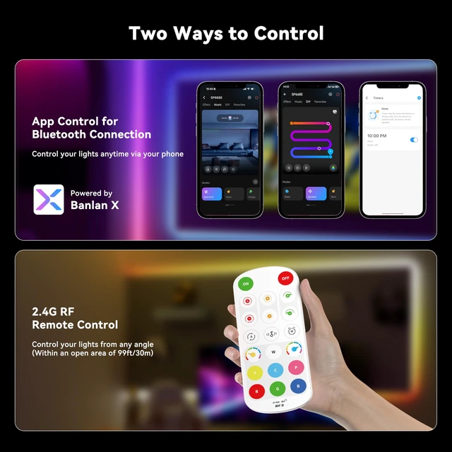 Alt view image 3 of 7 - Bluetooth Music Pixel Smart LED Controller SP668E,for WS2811 WS2812 SM16703 Addressable Dream Color LED Strip Pixels Light DC5V-24V APP/RF Remote Control(NOT for RGB LED Strip without Smart IC)