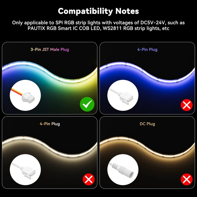 Alt view image 2 of 7 - Bluetooth Music Pixel Smart LED Controller SP668E,for WS2811 WS2812 SM16703 Addressable Dream Color LED Strip Pixels Light DC5V-24V APP/RF Remote Control(NOT for RGB LED Strip without Smart IC)