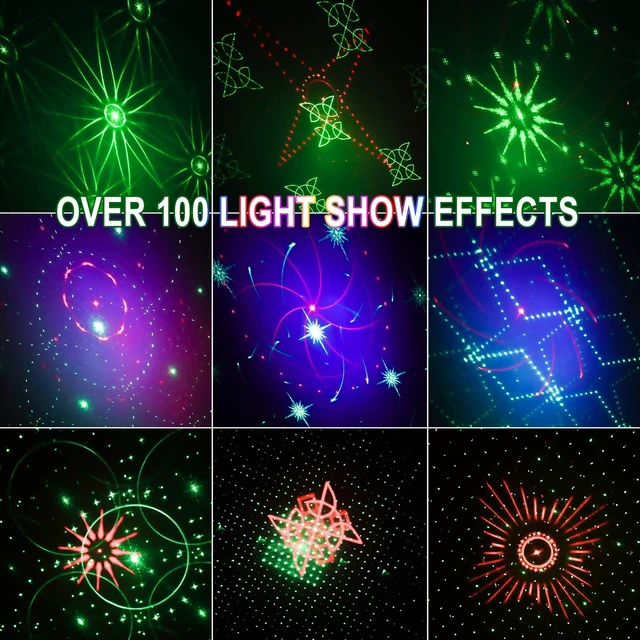 Alt view image 7 of 7 - Party Lights DJ Disco Light, RGB LED Strobe Light, Battery Powered Sound Activated Projector with Remote Control for Christmas Halloween Decorations Birthday Stage Show Dance Wedding