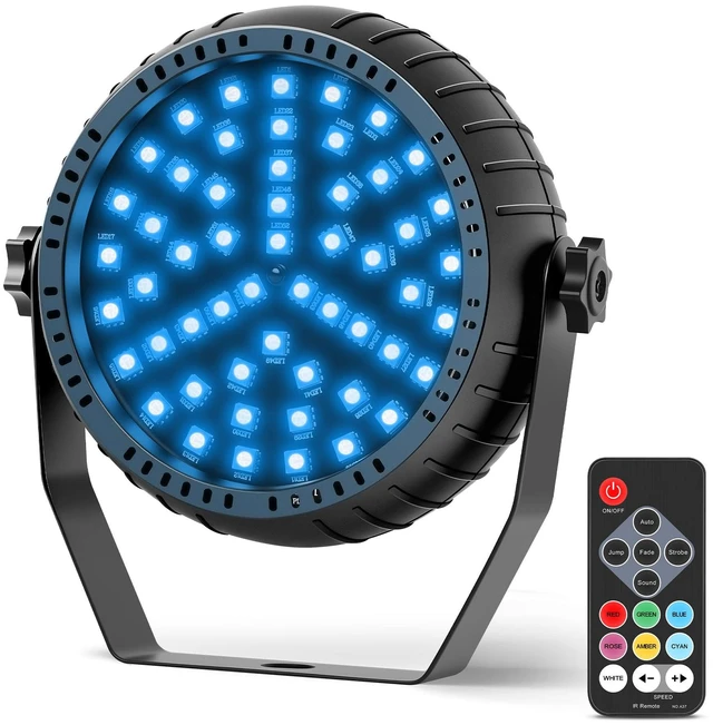 Main image of Strobe Lights for Halloween, Battery Powered Mini Party Light | Rechargeable Strobe Light Wireless | Sound Activated & Remote| 54 RGB LED | for DJ Disco Stage Birthday Club Events