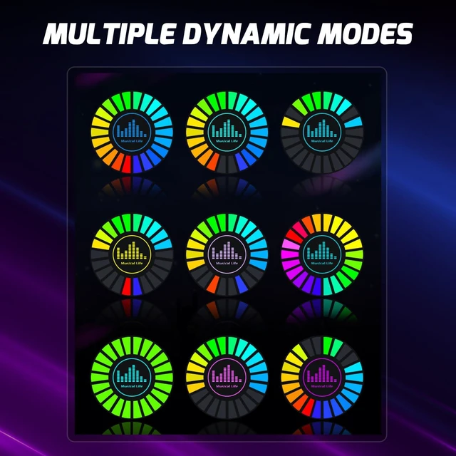 Alt view image 4 of 7 - RGB Sound Control Fragrance Light LED Music Rhythm Ambient Lights Clip-on Air Vent Freshener Pickup Lamp Universal Interior Accessories for Car Home Party
