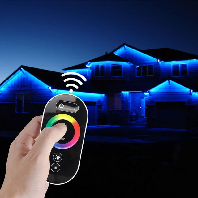Alt view image 4 of 7 - RGB LED Dimmer Switch, DC 12V-24V RGB Dimmer Switch with Touch Slide | RF RGB Dimmable Remote Controller PWM 18A Switch Dimmer Remote Control for RGB LED Strip Light