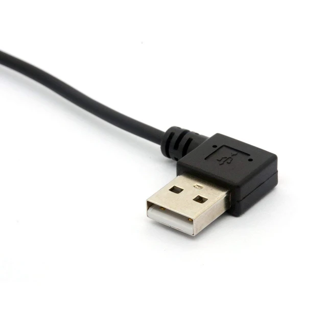 Alt view image 3 of 4 - Coiled Mini USB Cable, 90 Degree Spring USB 2.0 to Mini USB Cable Cord | Right Angle Charging and Sygn Mini USB Adapter Lead 1.5meter