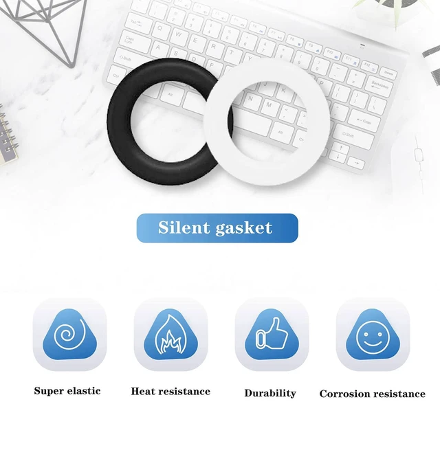 Alt view image 5 of 7 - Silicone 500PCS 40A Clear Universal Keyboard O-Ring Switch Dampeners Keycap | Sealing Gasket Washer (Better Than Rubber) for Cherry MX Switch Keyboard and Mechanical Keyboard Keys Dampers