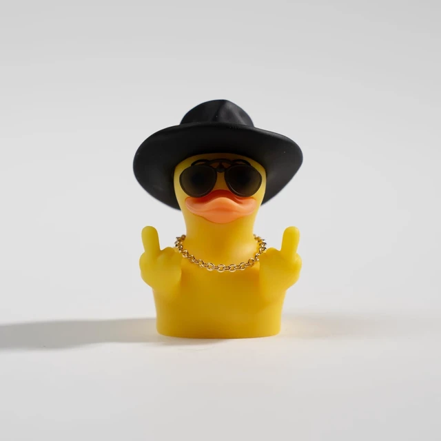 Alt view image 6 of 6 - Artisan Duck Keycap for Mechanical Keyboards, Cowboy Duck with Attitude, Hand-Painted Resin, 1U Size, MX Switch Compatible, Edgy Gaming Keycap (ZZY-01)