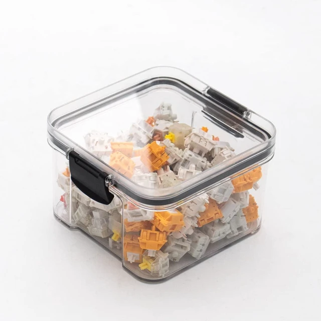Main image of Keyboard Switch Container, Switches Storage Box, Keycaps Container | Mechanical Keyboard Keycap Switches Storage Box, Transparent Plastic Sealed