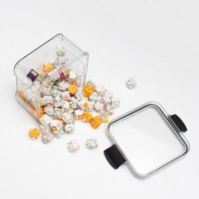 Alt view image 2 of 7 - Keyboard Switch Container, Switches Storage Box, Keycaps Container | Mechanical Keyboard Keycap Switches Storage Box, Transparent Plastic Sealed
