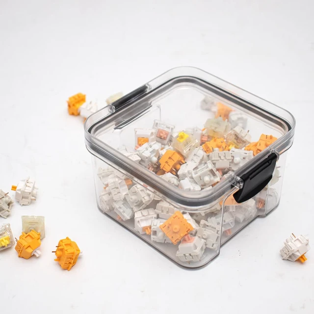 Alt view image 5 of 7 - Keyboard Switch Container, Switches Storage Box, Keycaps Container | Mechanical Keyboard Keycap Switches Storage Box, Transparent Plastic Sealed