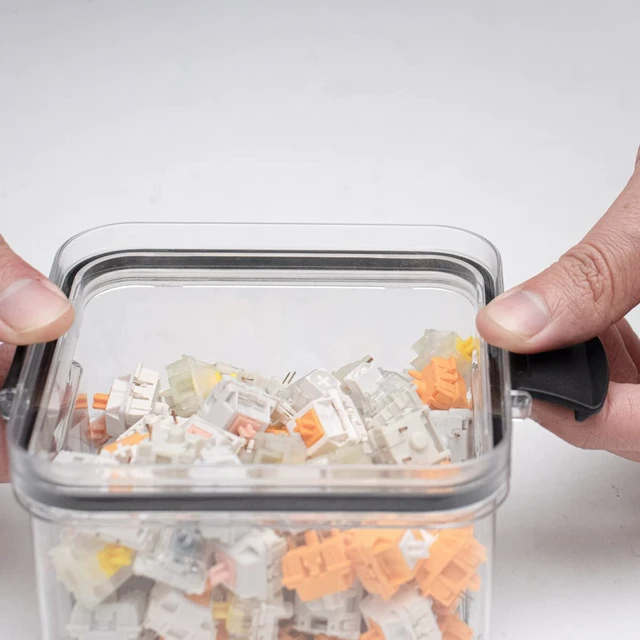 Alt view image 6 of 7 - Keyboard Switch Container, Switches Storage Box, Keycaps Container | Mechanical Keyboard Keycap Switches Storage Box, Transparent Plastic Sealed
