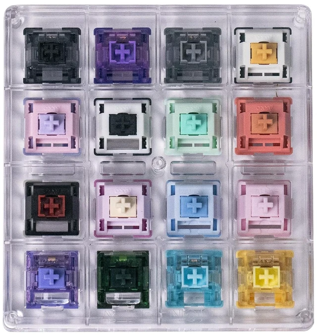 Main image of Akko 16-Key Switch Tester Mechanical Keyboards Acrylic Testing Tool Mechanical Keyboard Switches with Dust-Proof Cover