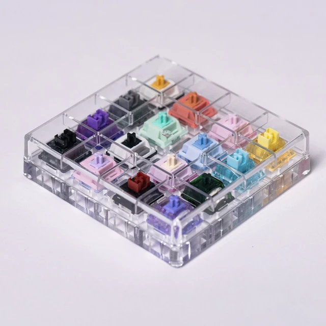 Alt view image 2 of 6 - Akko 16-Key Switch Tester Mechanical Keyboards Acrylic Testing Tool Mechanical Keyboard Switches with Dust-Proof Cover