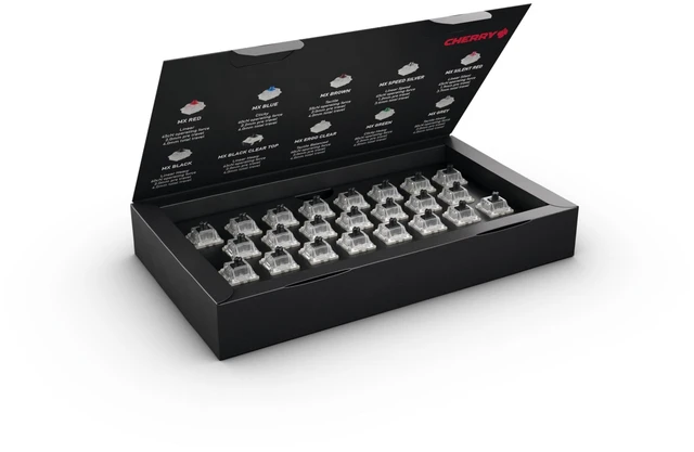Main image of MX RGB Black Switch Kit, 23 Mechanical Keyboard Switches, Ideal for DIY, Hot Swap or Gaming Keyboard, Linear Switch with No Click, Powerful & Direct