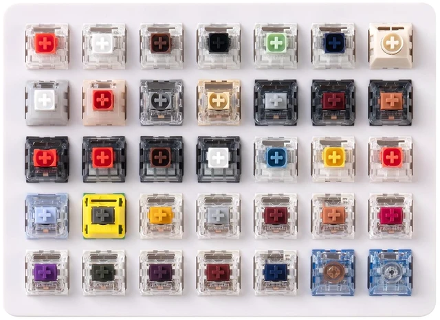 Main image of Switch Tester Kit 35PCS Kailh Mechanical Switch Sampler with Linear, Tactile & Clicky Options (Box, Super Speed, Deep Sea Silent) for Typing Feel Testing