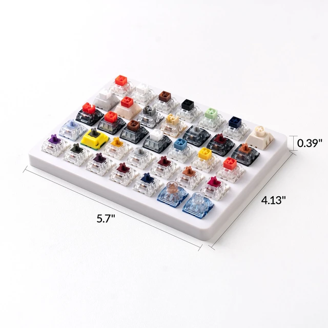 Alt view image 2 of 7 - Switch Tester Kit 35PCS Kailh Mechanical Switch Sampler with Linear, Tactile & Clicky Options (Box, Super Speed, Deep Sea Silent) for Typing Feel Testing